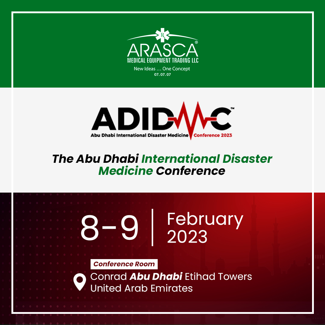 ADIDMC 2023 - Abu Dhabi International Disaster Medicine Conference. ARASCA exhibiting at ADIDMC 2023. February 8 - 9, 2023