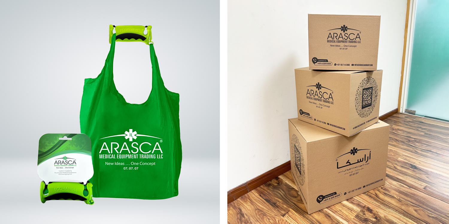 ARASCA Eco bag and boxes